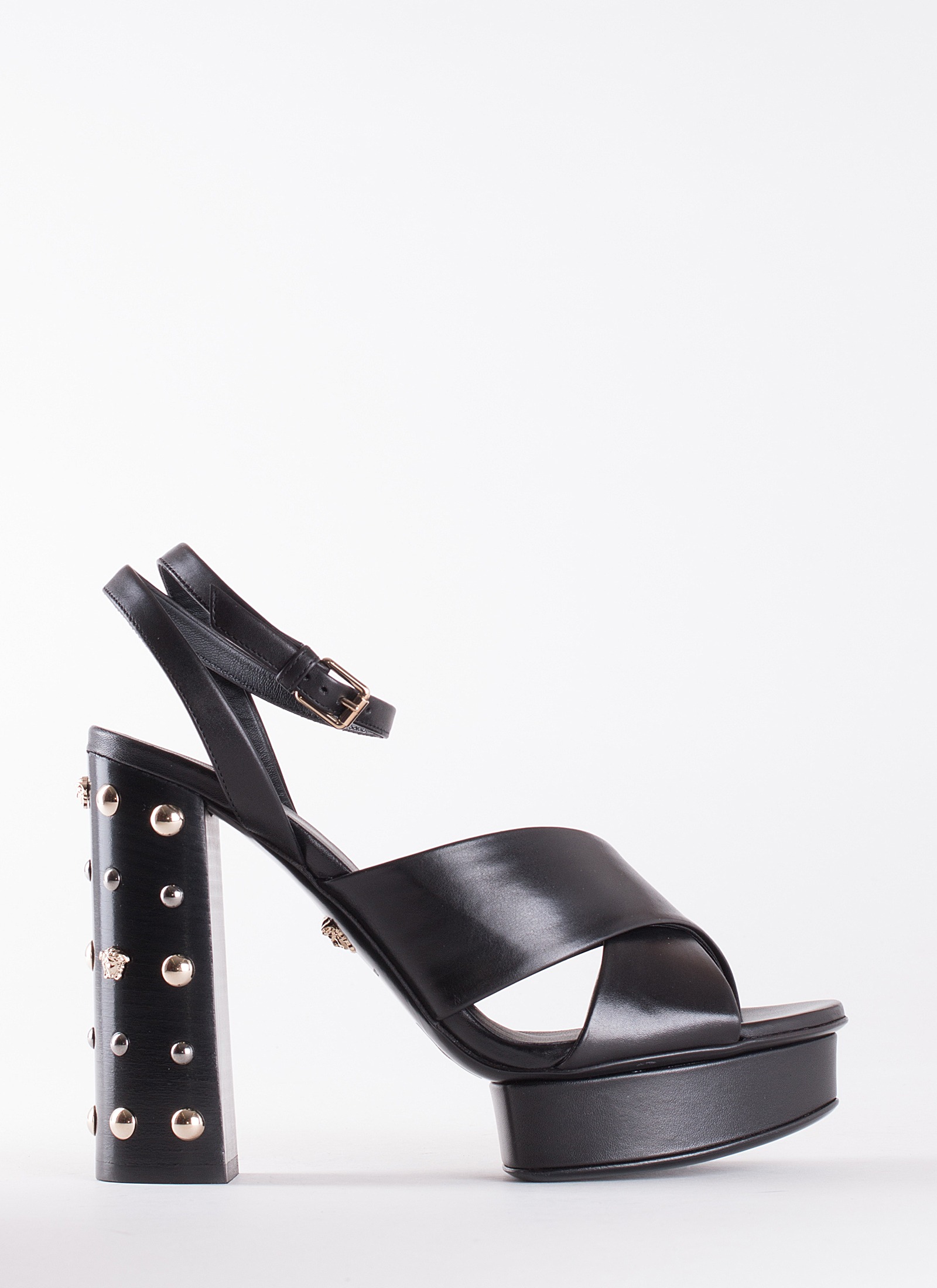 LEATHER SANDALS - VERSACE