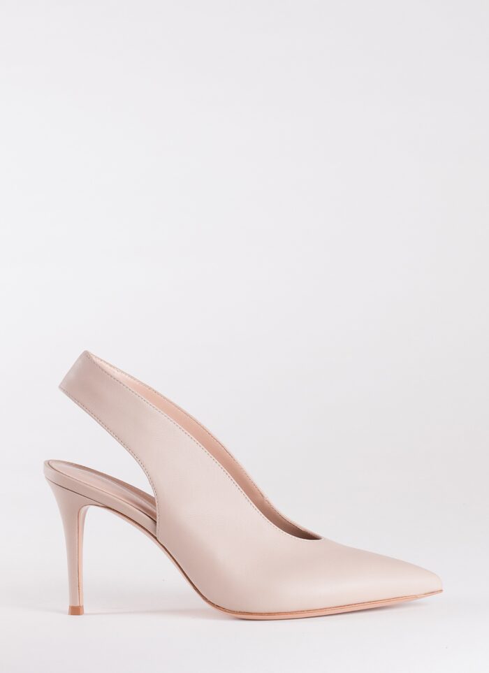 LEATHER SLINGBACK SHOES "DELTA" - GIANVITO ROSSI