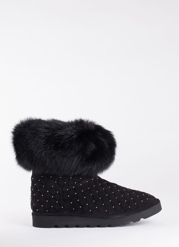SUEDE BOOTS WITH FUR - LE SILLA
