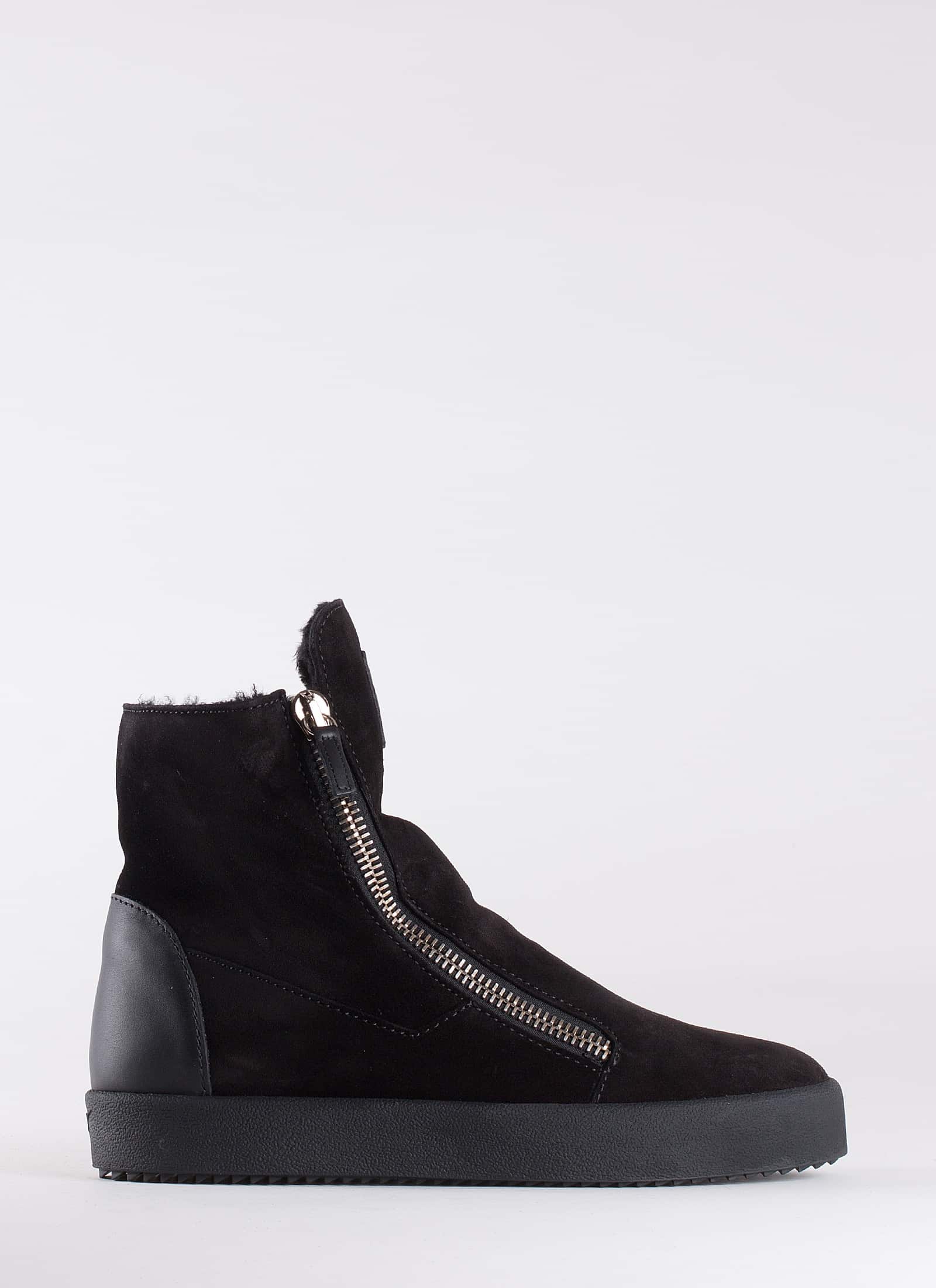 SUEDE BOOTS WITH FUR - GIUSEPPE ZANOTTI