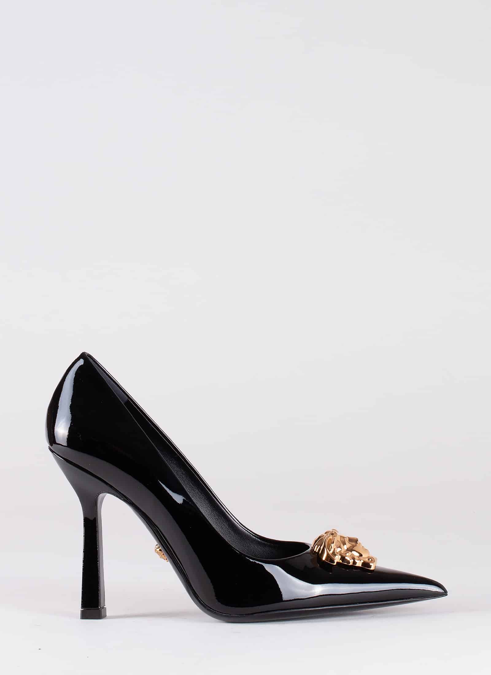 PALAZZO PATENT LEATHER SHOES - VERSACE