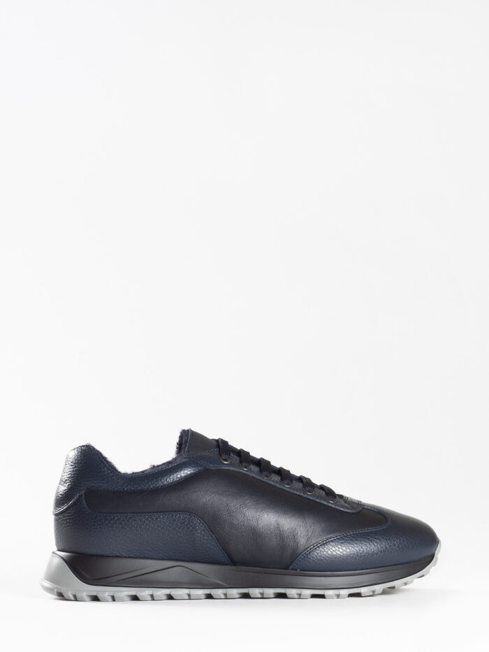 LEATHER SNEAKERS WITH FUR - ALDO BRUE